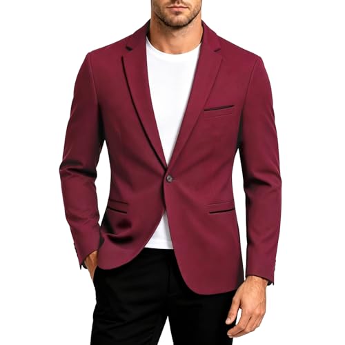 Cloudstyle Men's Slim Fit Suit Jacket Blazer