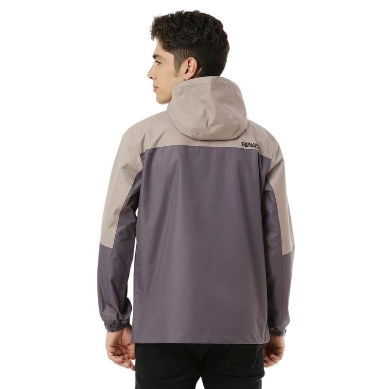 Image of Zeel Raingear Stylish Rain Jacket for Men Waterproof for Bike Riders with Adjustable Hood along with inner pockets,Waterproof Rainwear with Lightweight Polyester Jacket, ZRR002