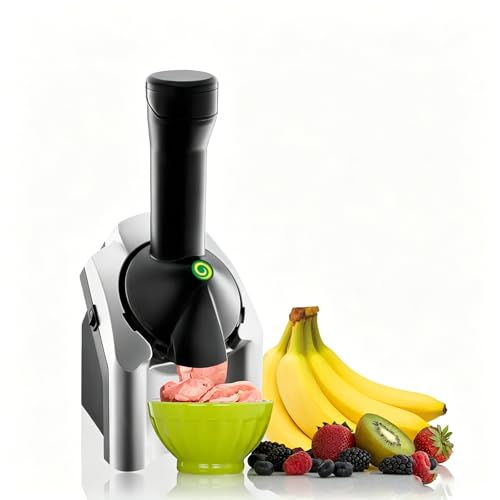 Home - Máquina para hacer helados de 200 W, fácil de limpiar y usar, para hacer sorbetes saludables, sorbetes, helados de frutas, yogur congelado, elegante plata