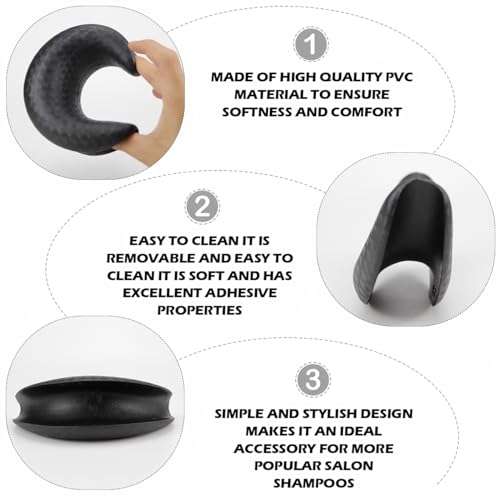 FERCAISH Shampoo Bowl Gel Nackenstütze Salon Hair Shampoo Bowl Silikon Hair Wash Nackenkissen für Friseur Haare waschen Waschbecken Salon Spa (Schwarz)