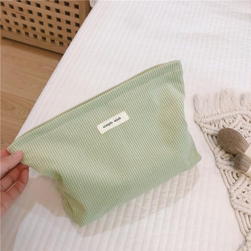 Wudygirl Makeup Bag for Women Travel Cosmetic Bag 10.5"x7.5" Light Green by Wudygirl - Used condition - Image 3