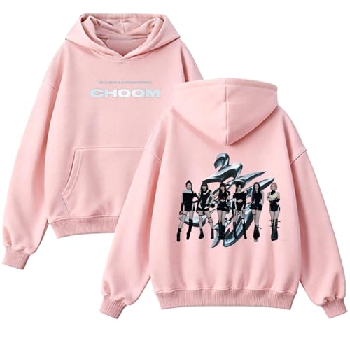 Genérico Sudadera con Capucha con Gráfico Harajuku, Sudadera con Capucha De Manga Larga CHOOM Cálida con Capucha For Mujeres Y Adolescentes(Pink-Thick,M)