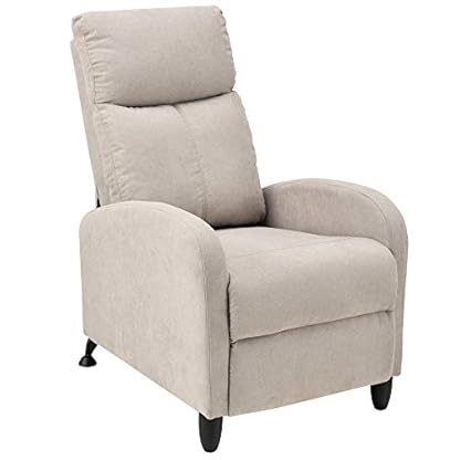[en.casa] Polstersessel Bregenz Relaxsessel Relaxliege 102x60x92 cm Liegesessel Fernsehsessel Sessel mit Verstellbarer Rückenlehne TV Sessel aus Textil Braun – Bild 3