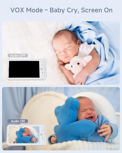 Image of ARENTI Baby Monitor, 2K /3MP WiFi 6 Camera and Audio, 5-inch Wireless Screen, Smartphone App, Super Night Vision, Crying Detection, Auto Tracking, Temp&Humidity Sensor, Cloud&SD Card Storage (D3 Kit)
