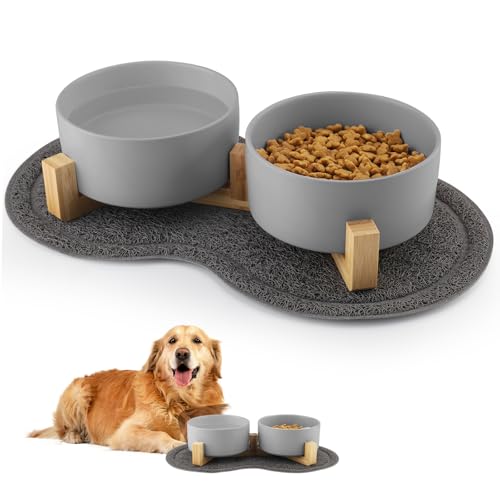 Wozzies 3 in 1 Ciotole per Cani Rialzate, 850ML Ciotola Rialzata per Gatti in Ceramica, Ciotola Gatto Rialzata è Ideale per Cani di Medie Dimensioni, Cane di Grandi Dimensioni e Gatti Adulti