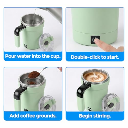 Taza automática auto mezcla recargable de 380 ml miniatura 3