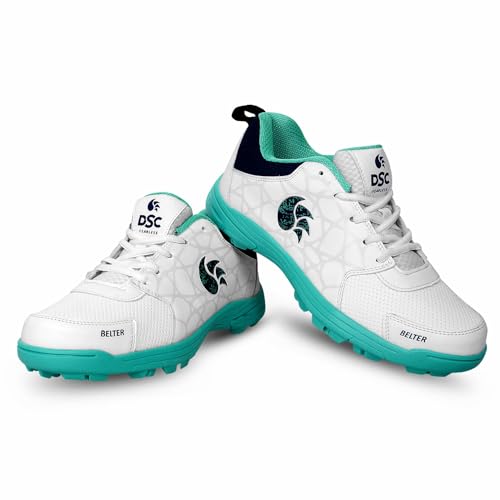 DSC - DSC Men's Sports Cricket Shoes, Color: Sea Green-White, 11