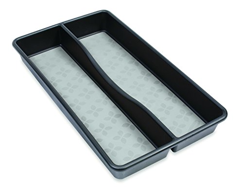 Rubbermaid No-Slip Gadget Tray, Black with Gray Base 1994533