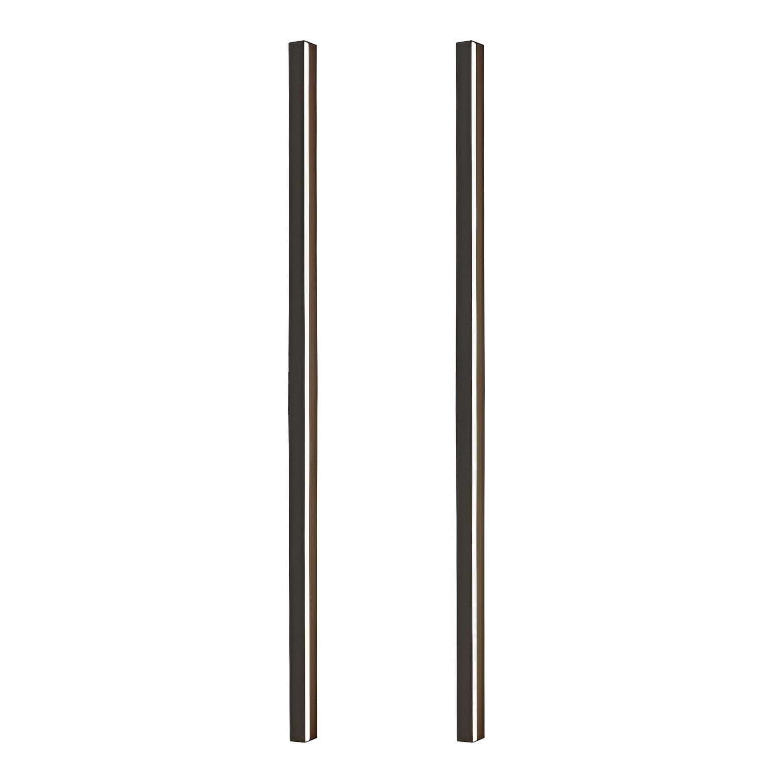 MESOVFCA Modern Wall Sconces Set of Two, LED Black Wall Light Fixtures, Dimmable Hardwired Wall Sconces,3000K Warm Light Wall Lamp for Bathroom, Living Room, 100Cm (2 Pack)