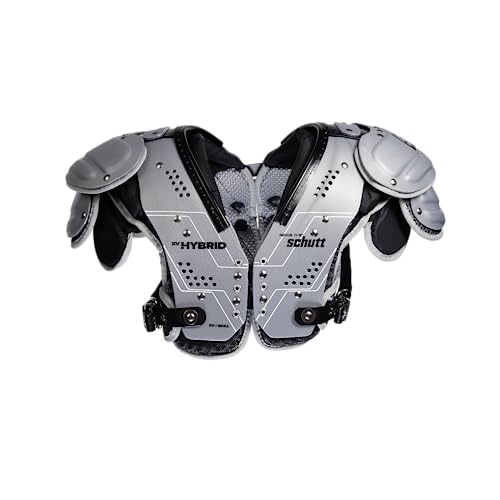 Schutt XV Skill Shoulder Pads - Hybrid,Silver/Black