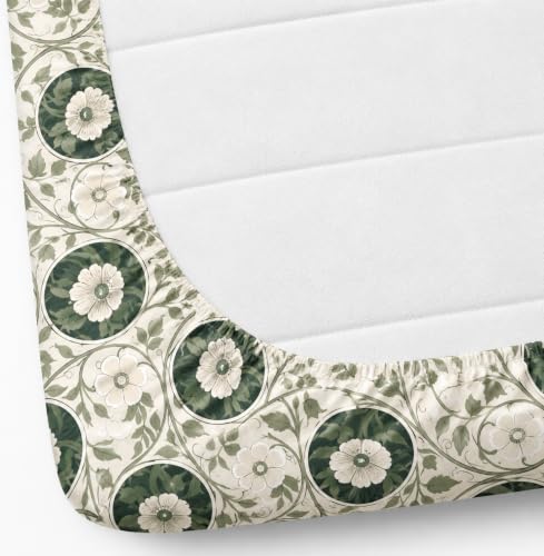 Image of King Size Fitted Bedsheet for Double Bed | 300 TC Cotton Feel Microfiber | All Around Elastic with 2 Frill Pillow Covers | Soft & Durable | (Design1, Fitted - 72 x 78 Inch King)