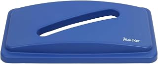 Paper Recycling Lid, 23 Gallon Commercial Slim Jim Recycling Trash Can Lid with Hole, Plastic Blue Waste Garbage Can Lid with Paper Slot