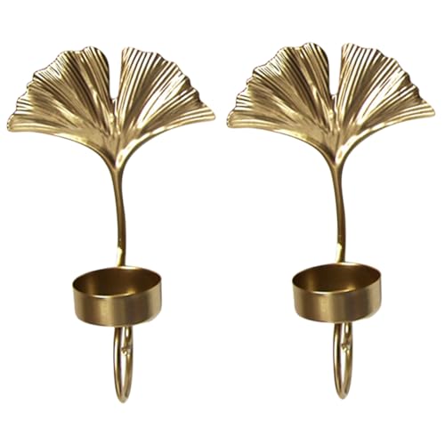 ULDIGI 2pcs Wall Hanging Candle Holder Candlestick Holders Tea Light Candle Hanging Candle Sconces Candle Holder Statue Retro Decor Candlestick Decor Metal Tea Wall-mounted Iron