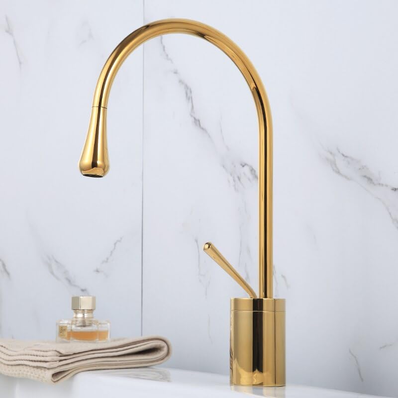 Mitigeur de lavabo de salle de bain robinet évier laiton 360