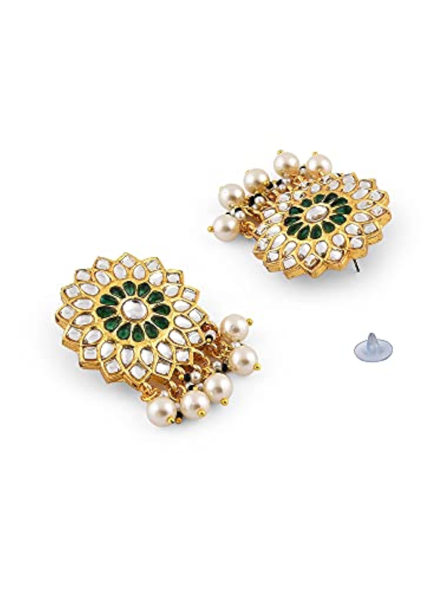 Women's Clustered Kundan Choker Necklace Earring & Ring Set, Gift