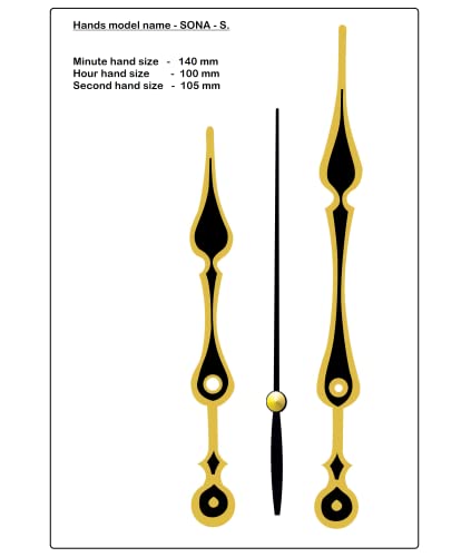 Image of KEDAR Ajanta Quartz Ortime Sweep & Silent Movement Machine for Wall Clock with Fancy Needles (Made in India)-S073