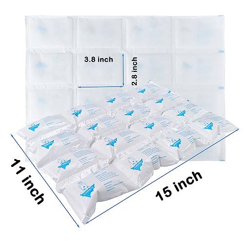 Image of Dry Ice Packs for Shipping Frozen Food, Reusable Cold Ice Sheets for Coolers, Lunch Bag, Flexible Long-Lasting Ice Blanket Sheets for Shipping