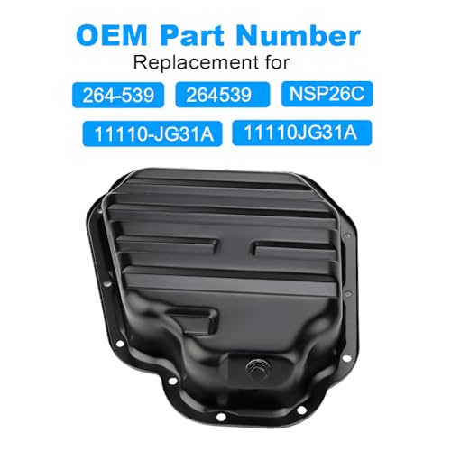 Image of Engine Oil Pan with Drain Plug Compatible with Nissan Rogue 264-539