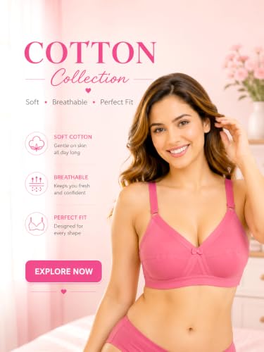 Image of SONA Women's Fit-Cross Cotton Full Coverage Non-Padded Everyday Bra