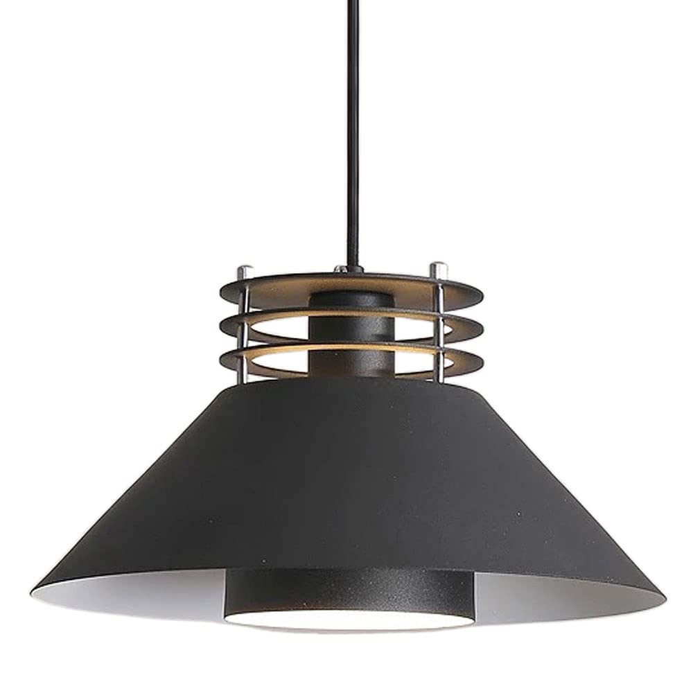 Pendant Light Modern Lantern Lighting LED E27 Socket Metal Lampshade Minimalist Industrial Ceiling Hanging Lamp Compatible with Kitchen Island, Barn, Dining Room, Living Room, Bedroom, Single Chandel