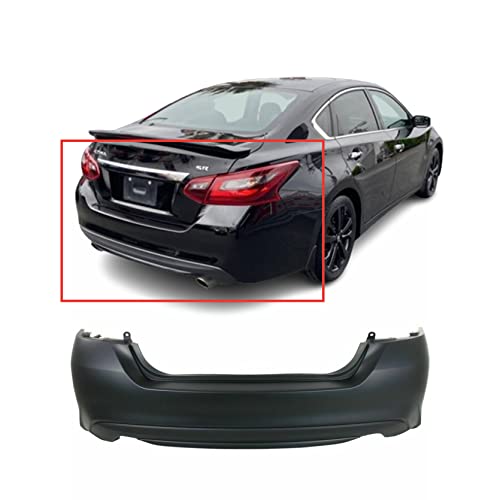 FitParts Compatible With Rear Bumper Cover Nissan Altima 2016 2017 2018 S SR SL SV Sense Advance Sedan 16 17 18. New, Primed and Ready for Paint. W/o Parking Aid Sensor Holes.