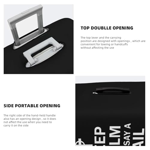 Keep Calm and Say A Hail Mary Religion Travel Luggage Cover Suitcase Protector Fits 29-32 Inch Case(Black,XL)4