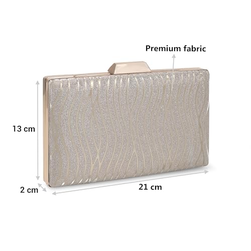Image of Metro Women Fashion PU Soft Body Lock closure Solid Clutches