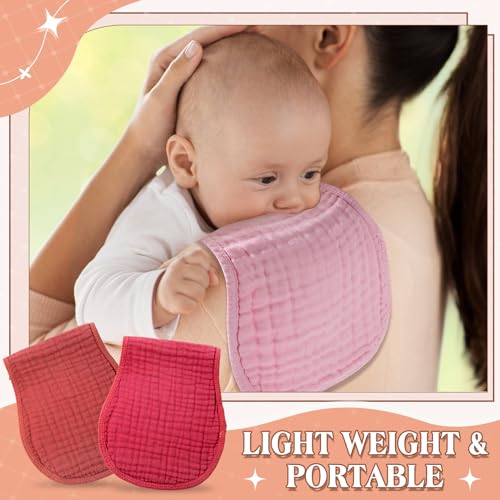 Image of Frienda 8 Pack Muslin Burp Cloths for Baby Large 20 x 10 Inch Cotton Burp Rags for Spit up Drool Absorbent Soft Multicolor Wash Cloths Diapers for Newborn Girl Boy Essential Shower Gift(Sweet Color)