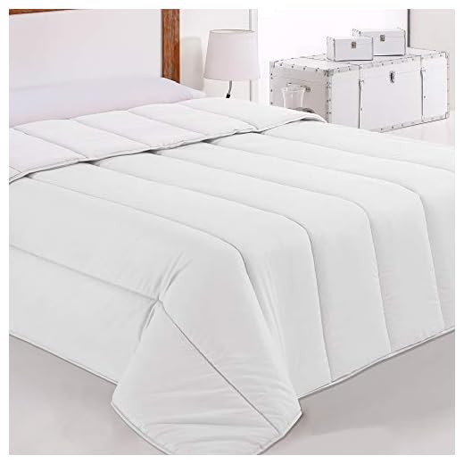 Belnou Edredon Relleno Nordico Tacto Pluma. Blanco Liso. Microfibra y Fibra Hueca. Grueso Blando Comodo Ligero. Diseño y Calidad. Seda 400 gr. 220x220 cm Cama 135 cm