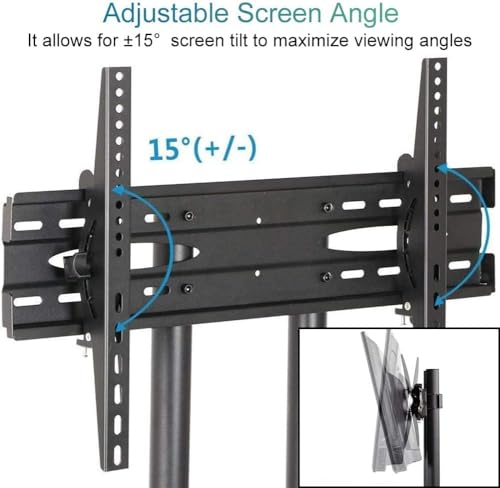 Soporte móvil para TV con ruedas y altura ajustable miniatura 3