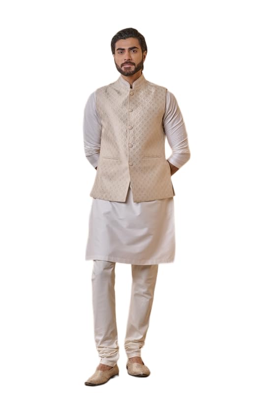 tasva Ivory Brocade Bundi | Ethnic WEAR | Ivory | XS-picture-42