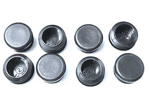 Image of 10 Pack- 1 inch Round Black Plastic Tubing Plug, 1 Inch End Cap - Steel Furniture Pipe Tube Cover Insert | Fencing Post - End Caps for Fitness Equipment (10-14 Ga)