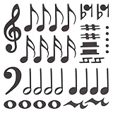 Supvox 1 Set Musiknoten-Magnete für den Kühlschrank – doppelseitige Magnete für die musikalische Ausbildung – magnetische Whiteboard-Lehrer-Notenliniensymbole für den Kühlschrank im