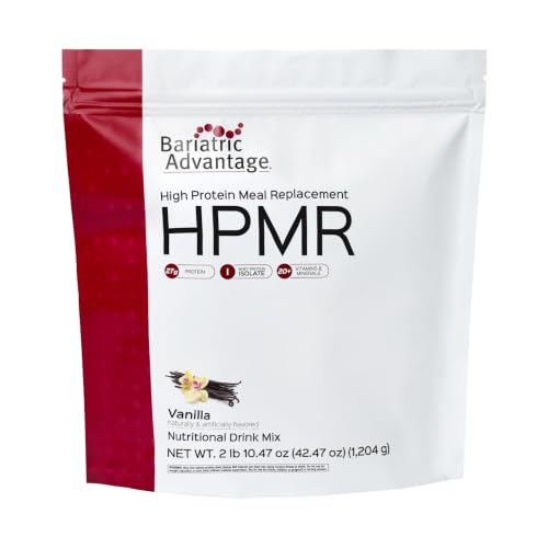 Bariatric Advantage High Protein Meal Replacement Drink Mix Protein Powder Whey Isolate for Gastric Bypass and Sleeve Gastrectomy Patients 27g Protein Lactose Free - Vanilla - 28 Servings