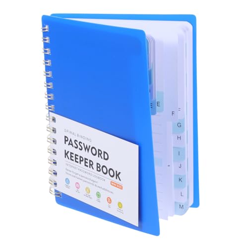 LOORGVEL 多機能パスワード管理ノート 螺旋綴じアルファベットタブ付き 高齢者向けウェブサイトログ記録用 ポータブルパスワードオーガナイ
