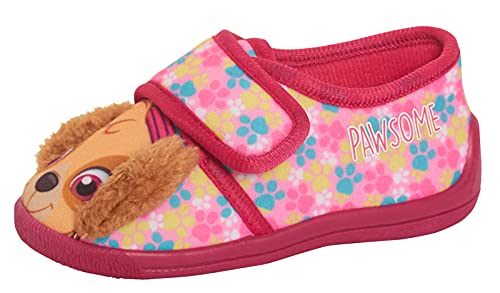 Chaussons 3D Paw Patrol filles Skye rose pour maison