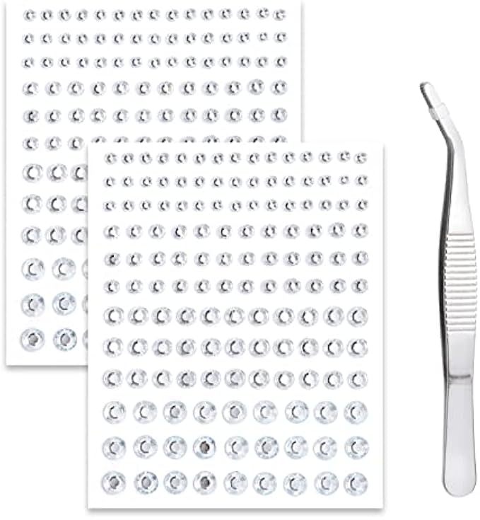 YNLJGC Face Gems Eye Jewels Rhinestones Gems Crystals Pearls Stickers Festival Diamonds for Face Makeup Euphoria Diamonds Hair Body Rhinestones Gems Jewels for Eyes Stickers Stick on Ladies Proms Deco