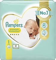 Pampers Premium Protection Nappies, Size 1 Newborn (2kg to 5kg), 22 Nappies, For Unbeatable Skin Protection