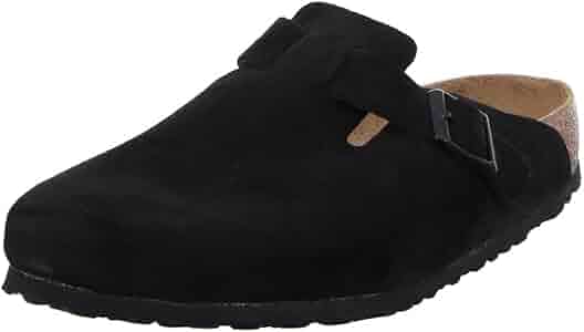 靴 BIRKENSTOCK Boston BS BLACK Boston Soft Footbed Suede Leather Black | BIRKENSTOCK
