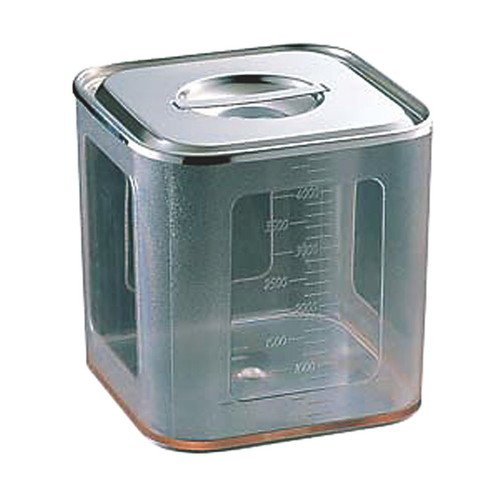 Amazon | UK ポリカ角キッチンポット 12cm(1.5L) [ 120 x 120 x深さ