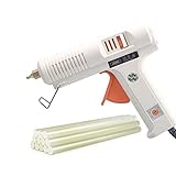 Hot glue gun professional adjustable temperature hot glue gun 150 w 12 glue stick - interchangeable nozzles suitable for home repair computer electronic maintenance and crafts DIY project