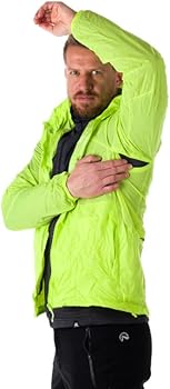 NORTHFINDER Ultralichte regenjas voor heren, waterdicht, ademend, fiets