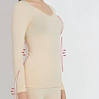 Vista 4 de PHILISENMALL Conjunto de ropa interior térmica para mujer, con forro polar y capa base para accesorio de culturismo