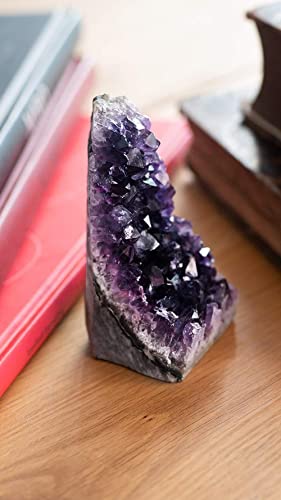 Emporion Natural Amethyst (1.5 Lb To 2 Lb) Crystal Clusters Stone From Uruguay Raw Geode Quartz - Deep Purple Color #TOP5