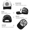 Enwokran Baseball Cap Mens Embroidery Hats Unisex Hip Hop Trucker Caps Adjustable Mesh Back UPF 50+ UV Protection Summer Sun Hat Sports Cap (Black White) #3
