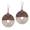 ANDPAI Handmade Unique Bohemian Tribal Hoop Spiral Earring Vintage Gold Silver Geometry Dangle Drop Earrings for Women