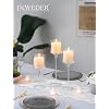 Tall Glass Candle Holder: Long Stem Floating Candle Holders for Tealight Votive and Pillar Large Clear Centerpieces for Wedding Table Party Home Set of 3
