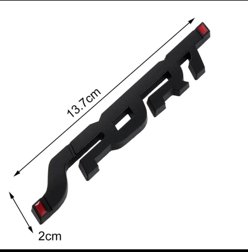 Image of Emblems for Car & Bike Metal Lo.go and Grill Me.tal Lo.go, Auto Accessories for Car Emblem 3D Badge Auto Racing Sport Sticker Grand Tourer Decal. (Black 3D Sports Metal Sticker)