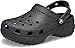 Crocs Women's Classic Platform Glitter Clog, Black, 8 Women
