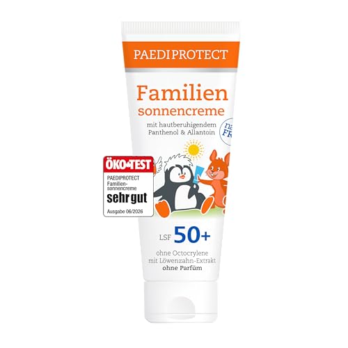 PAEDIPROTECT Familien Sonnencreme LSF 50+ 200 ml Sonnenschutz für Baby Kinder und Erwachsene ohne Parfüm und Mikroplastik vegan
